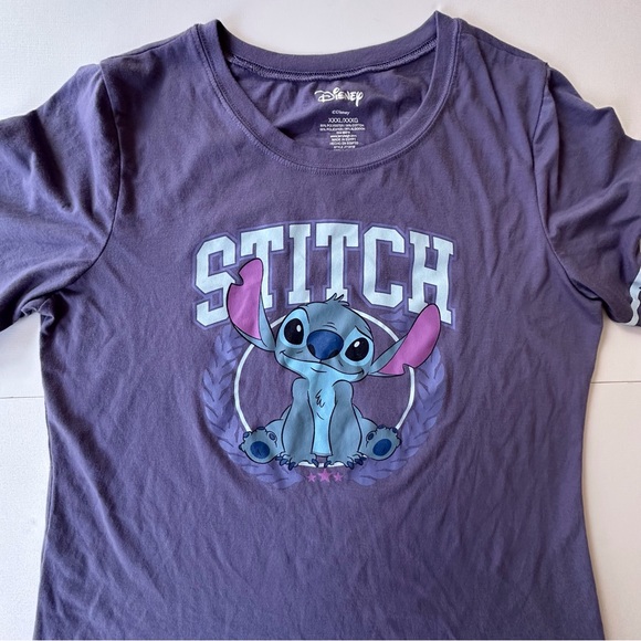Disney Stitch Experiment 626 purple & blue short sleeve shirt women’s XXXL - Picture 1 of 12